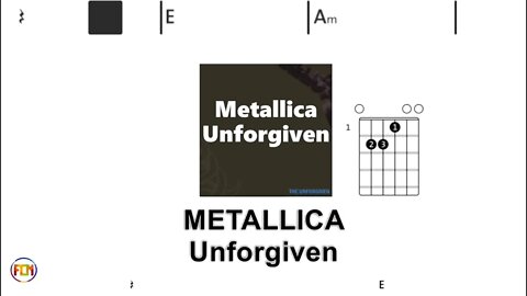 METALLICA Unforgiven - (Chords & Lyrics like a Karaoke) HD