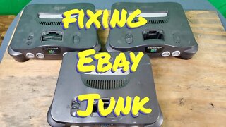 Fixing Junk from Ebay. Nintendo 64 no video