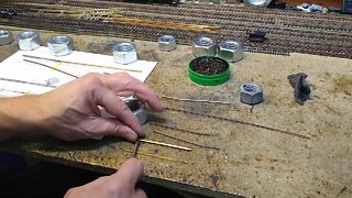 Scratch built number 4 turnout part 3 tinning the rails