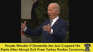 People Wonder if Dementia Joe Just Crapped His Pants After Abrupt Exit From Turkey Pardon Ceremony