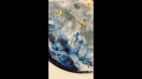 Resin art wall clock