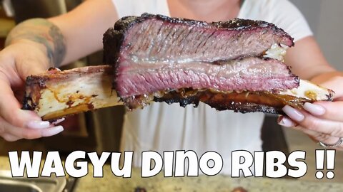 Smoked WAGYU Short Ribs on Oklahoma Joe Highland | Huge Beef Dino Ribs