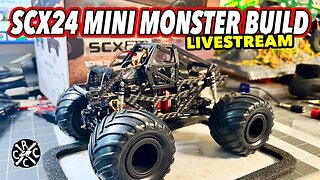 LIVE: SCX24 Mini Monster Truck Build. Tiny Titan Chassis With Furitek Godzilla Motor