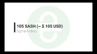 Finalizado - Airdrop - Sigma - 105 SASH (~ $ 105 USD) - 30 de abril de 2021