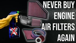 Never buy a new engine filter again, K&N Washable filters.