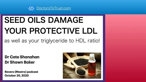 Cate Shanahn & Shawn Baker SEED OILS DAMAGE YOUR PROTECTIVE LDL & your triglyceride to HDL ratio!
