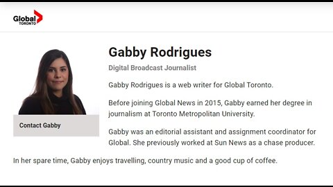 Gabby Rodrigues From Global News Ignores FDA, Pfizer and Moderna Documents In Favor Of Her Career