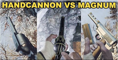 Resident Evil Village - HANDCANNON VS MAGNUM MAX LEVEL Weapon Damage Comparison