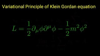 Variational Principle of Klein Gordan equation