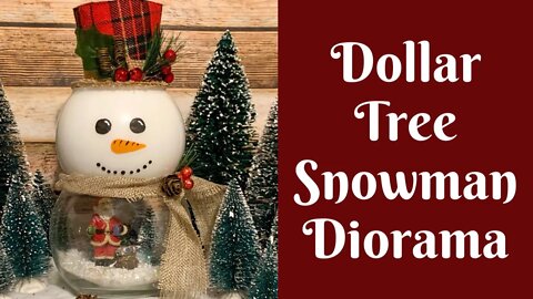 Dollar Tree Christmas Crafts: Dollar Tree Glass Bowl Snowman Diorama