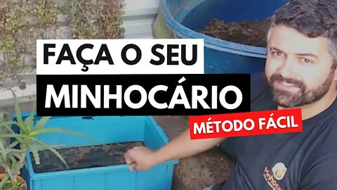 Como montar um minhocário simples para obter de húmus de minhoca | Minhocas Belo Horizonte