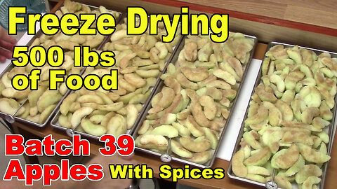 Freeze Drying Your First 500 lbs of Food - Batch 39 - Apple Slices w spices