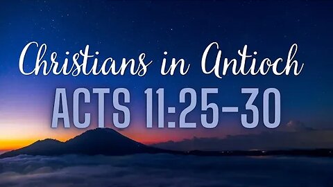 ECF Livestream |Christians in Antioch ACTS 11:25-30 | Kevin Salinas | 09.24.2023
