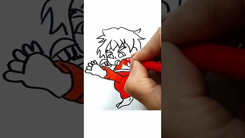 How to Draw and Paint Chibi Version of Ken from Street Fighter