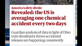 A CHEMICAL ACCIDENT HAPPENS EVERY 2 DAYS - AS MORE OHIO HEADLINES SHOW CONTINUING MAJOR EVENT