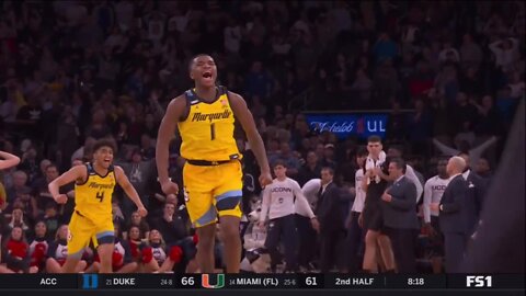 No. 6 Marquette holds off No. 11 UConn