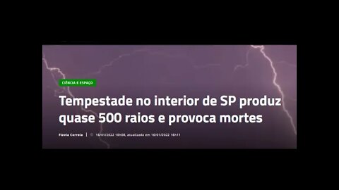 Tempestade no interior de SP produz quase 500 raios e provoca mortes