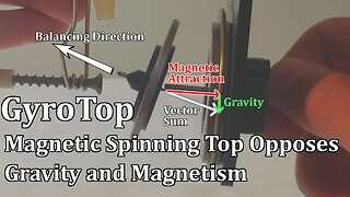 🔬#MESExperiments 30: Magnetic Spinning Top Aligns Opposite of Both Gravity and Magnetic Attraction