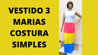 Vestido 3 Marias costura simples