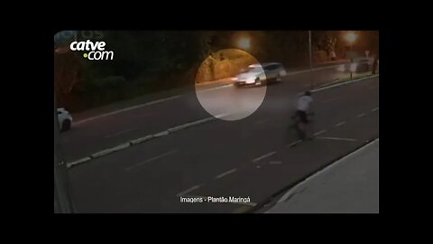 Câmera flagra médico irmão do prefeito atropelando ciclistas em Maringá
