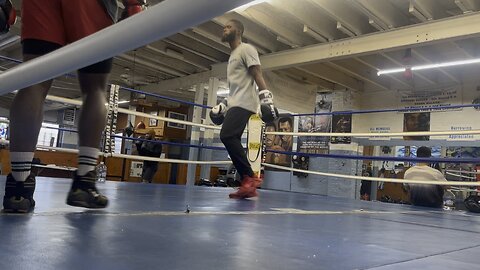 Brandon doing jab drills