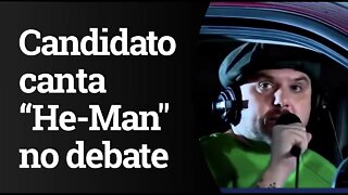 Candidato Rodrigo Maroni (Porto Alegre) canta música de "He-Man" no debate