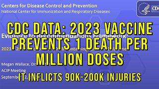 Official CDC Document: 2023 Vaccine Stops 0-1 Deaths (12-17yrs) But Causes 90-200k Injuries