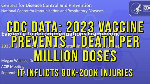 Official CDC Document: 2023 Vaccine Stops 0-1 Deaths (12-17yrs) But Causes 90-200k Injuries