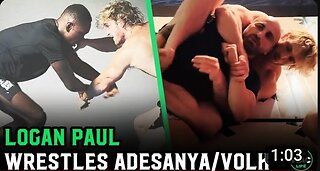 Logan Paul wrestles with Israel Adesanya and Alexander Volkanovski