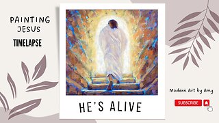 Painting Jesus Time Lapse, Art Timelapse, Resurrection of Jesus Artwork, How to Paint Jesus, Colorful Acrylic Art, Christian Art