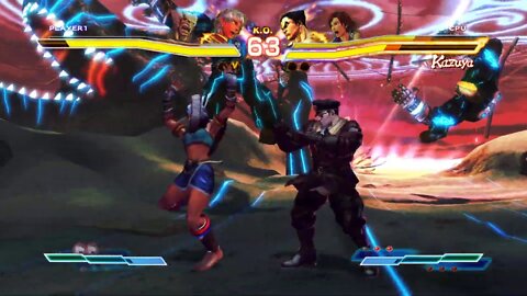 Street Fighter X Tekken: Elena (Swap Costume) & Heihachi vs Kazuya & Asuka - 2K 1440p