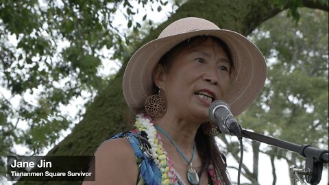 Jane Jin "Stand Up Against The CCP!" Worldwide Rally For Freedom in Hilo, Hawai'i
