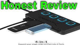 Sabrent 4-Port USB 3.0 Hub with Individual LED Power Switches (HB-UM43)