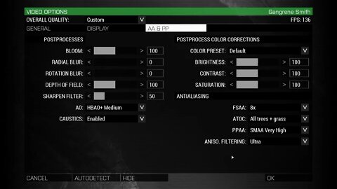 Arma 3 settings on Gigabyte GD G5