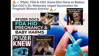 🔥💉🔥Naomi Wolf - Pfizer, FDA & CDC Knew Dire Harm to Babies but Vaccinate Pregnant Women Anyway!🌟💣🌟