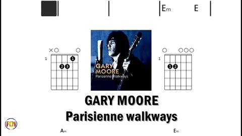 GARY MOORE Parisienne walkways - (Chords & Lyrics like a Karaoke) HD