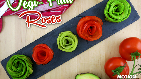 How to make veggie fruit roses