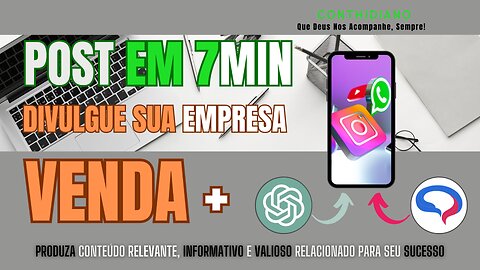 Post em 7min com Predis.ai e ChatGPT, Divulgue sua empresa!