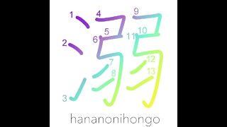 溺 - to drown/drown in/to indulge in (旧字体) - Learn how to write Japanese Kanji 溺 - hananonihongo.com