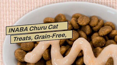 INABA Churu Cat Treats, Grain-Free, Lickable, Squeezable Creamy Purée Cat TreatTopper with Vit...