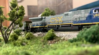 N Scale Foreign power coal drag passing through