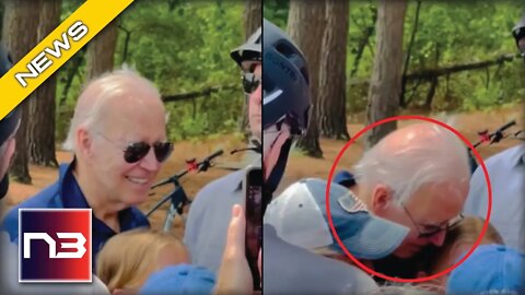 Biden BREAKS From Biking To Stick Nose Near Little Girls Ear Caught On Video