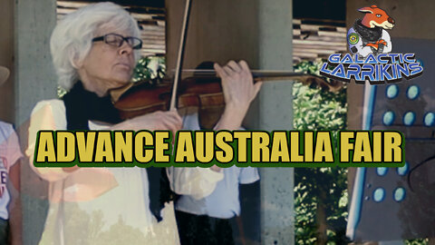 Irene Plays Advance Australia Fair at #ReclainTheLine Rally, Canberra 12/12/21