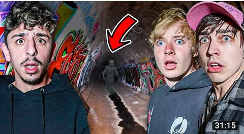 A Terrifying Night at the Haunted Tunnel.. (ft. Sam & Colby)