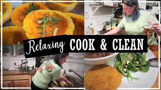 Weekday Cook & Clean With Me//Nighttime Routine//Hot Water Cornbread//Pumpkin Soup