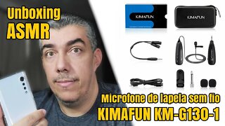 Unboxing Kimafun Microfone de Lapela sem Fio (ASMR LG Velvet)