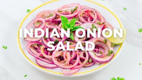 Indian Onion Salad | Red Onion Salad - Flavours Treat