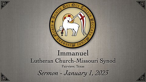 Sermon - January 1, 2023