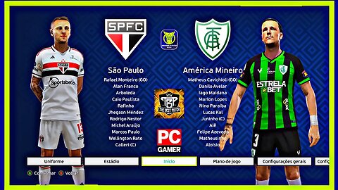 SÃO PAULO X AMÉRICA MG - PES2021 PATCH THE BEST 9.9 - BRASILEIRÃO 2023 - SEGUNDA RODADA