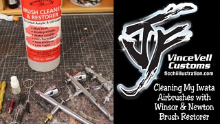 Cleaning my Iwata Airbrushes with Winsor Newton Brush Restorer